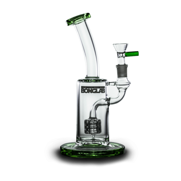 Bong Pyrex Cube Green 20 cm - BongLab 1 Bong Pyrex Cube Green 20 cm - BongLab